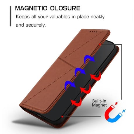 Чохол-книжка Strong Magnetic Frosted на Motorola Edge 60 - коричневий
