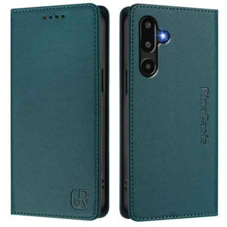 Чехол-книжка RC01 Dual-Folded Magnetic Suction RFID Leather на Samsung Galaxy M16 / F16 5G Global - зеленый