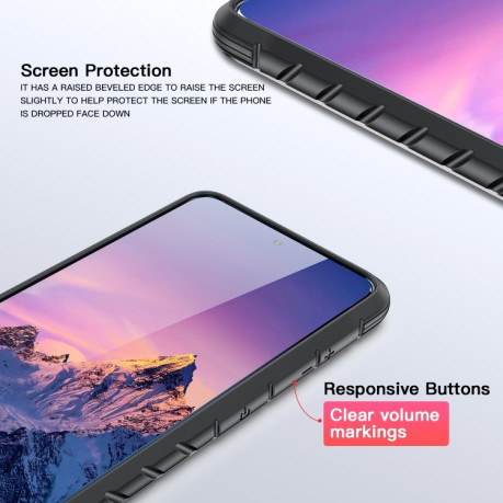 Противоударный чехол iPAKY Thunder Series на Samsung Galaxy S21 - черно-серый