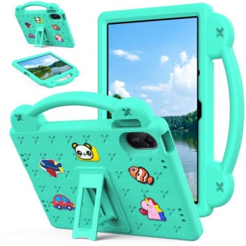 Противоударный чехол EVA Handle Kickstand Children для Xiaomi Redmi Pad 2 11 2025 - зелений