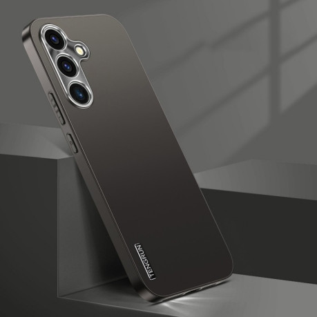 Противоударный чехол Streamer Series Micro Frosted Metal Paint PC для Samsung Galaxy S25 5G - черный