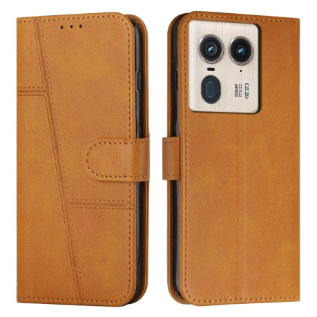 Чехол-книжка Stitching Calf Texture для Motorola Edge 50 Ultra - желтый