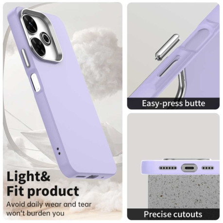 Противоударный чехол Colorful Acrylic Series для Xiaomi Poco M6 4G - фиолетовый