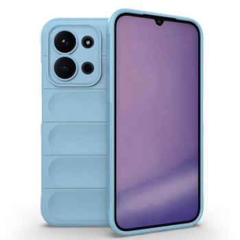 Силіконовий чохол Magic Flannel на Xiaomi Redmi 15C 5G/4G EU 173mm - блакитний