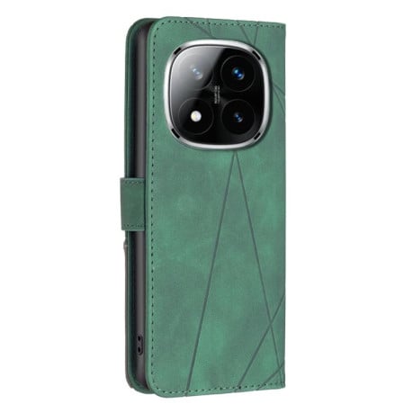 Чехол-книжка Rhombus Texture для Xiaomi  Redmi Note 14 Pro 4G - зеленый