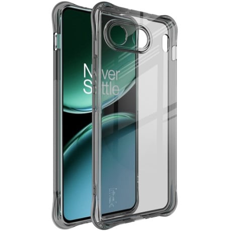Силіконовий прозорий чохол imak Airbag із посиленими кутами на OnePlus Nord 4 - чорний