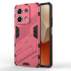 Противоударный чехол Punk Armor для Xiaomi Redmi Note 13 - светло-красный