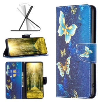 Чохол-книжка Colored Drawing Pattern для Xiaomi 13 Lite / Civi 2 - Gold Butterfly