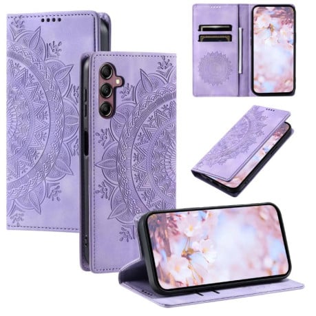Чехол-книжка с тиснением Totem Embossed на Samsung Galaxy A17 5G) - фиолетовый