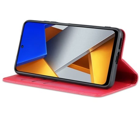 Чехол-книжка AZNS Magnetic Calf на Xiaomi POCO X4 Pro 5G - красный