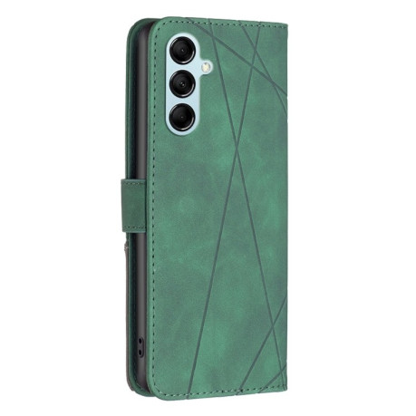 Чехол-книжка Magnetic Buckle Rhombus для Samsung Galaxy M14 5G - зеленый