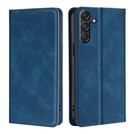 Чехол-книжка Retro Skin Feel Business Magnetic на  Samsung Galaxy M55 5G - синий