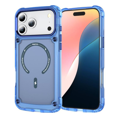 Противоударный чехол Skin Feel TPU + PC MagSafe Magnetic для iPhone 17 Pro - синий