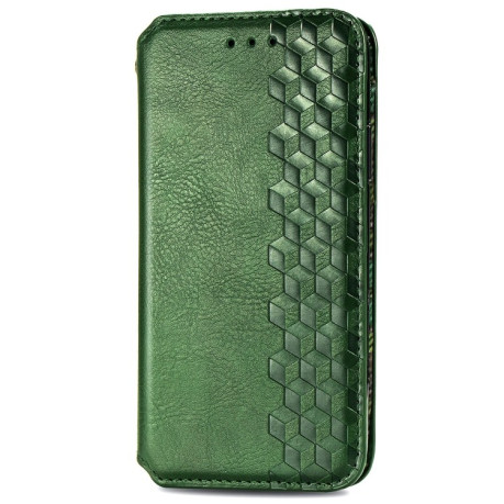 Чехол-книжка Cubic Grid на Samsung Galaxy A51 - зеленый