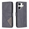 Чехол-книжка Rhombus Texture для Infinix Zero 30 4G - черный