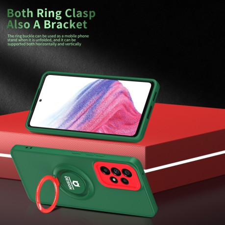 Противоударный чехол Eagle Eye Ring Holder для Samsung Galaxy A53 5G -  темно-зеленый