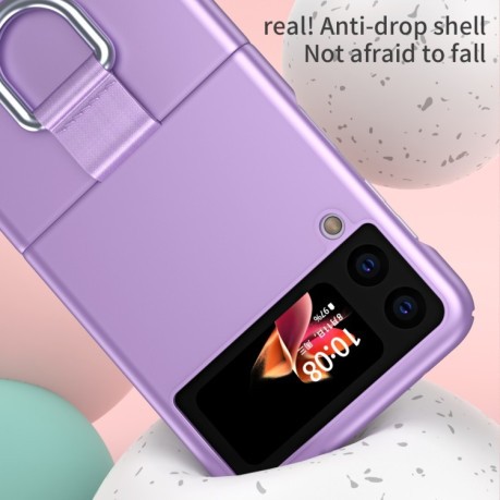 Противоударный чехол Skin Feel Folding для Samsung Galaxy Z Flip3 5G - фиолетовый