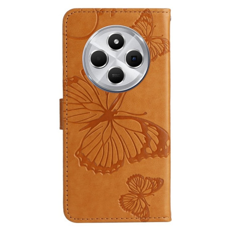 Чохол-книжка Embossed Butterfly для Xiaomi Redmi 14C 4G/Poco C75/Redmi A4 5G - жовтий