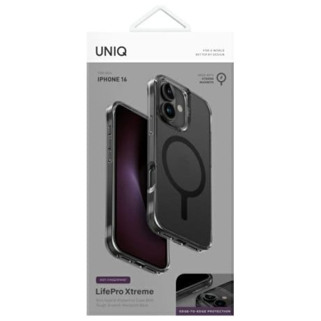 Оригінальний чохол Uniq LifePro Xtreme Magclick на iPhone 16 - Black