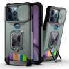 Противоударный чехол Sliding Camera Design для iPhone 13 Pro Max - зеленый