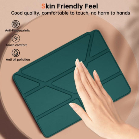 Чехол-книжка Clear Acrylic Demation Leather для Xiaomi Pad 7 / 7 Pro - зеленый