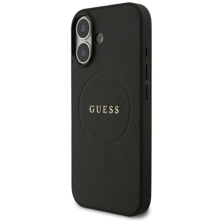 Оригінальний чохол Guess Grained Ring з MagSafe на iPhone 17 - black