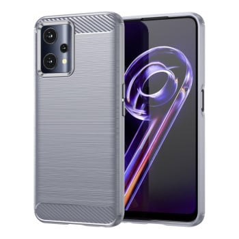 Чехол Brushed Texture Carbon Fiber на Realme 9 Pro/OnePlus Nord CE 2 Lite 5G - серый