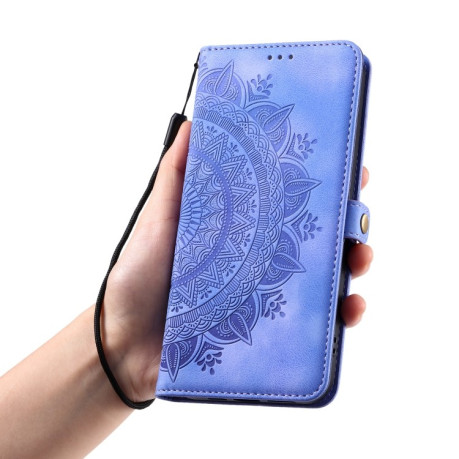 Чехол-книжка Totem Embossed Magnetic Leather для Motorola Moto G75 5G - фиолетовый