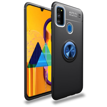Противоударный чехол Lenuo на Samsung Galaxy M21/M30s - черно-синий