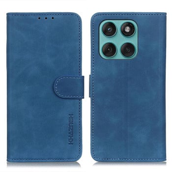 Чохол-книжка KHAZNEH з матовою фактурою Cowhide та магнітним хлястиком на Motorola Edge 60 Fusion / 60 Pro - синій