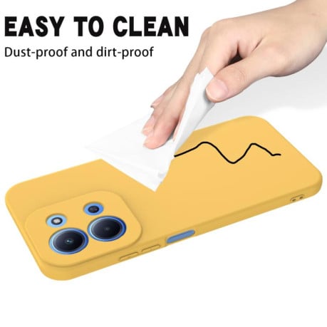 Силиконовый чехол Solid Color Liquid Silicone на Xiaomi Redmi 15C 4G / 5G 173.1mm /Poco C85- желтый