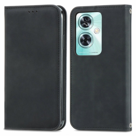 Чехол-книжка Retro Skin Feel Business Magnetic для OnePlus Nord N30 SE - черный