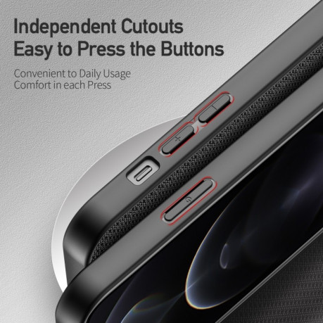 Противоударный чехол DUX DUCIS Fino Series на iPhone 13 Pro Max - черный