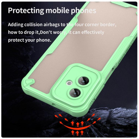 Протиударний чохол Armor Glaze PC Hybrid для Motorola Moto G55 5G - зелений
