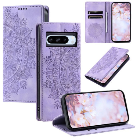 Чохол-книжка Totem Embossed Magnetic Leather для Google Pixel 8 Pro - фіолетовий