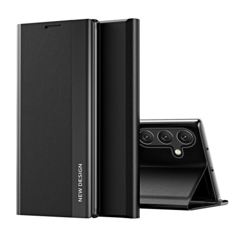 Чехол-книжка Electroplated Ultra-Thin для Samsung Galaxy A55 - черный
