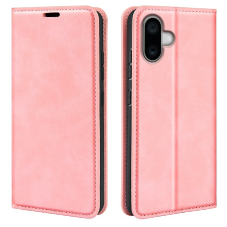 Чохол-книжка Retro Skin Feel Business Magnetic на iPhone 16 – рожевий