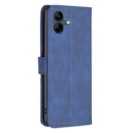 Чехол-книжка Magnetic Buckle Rhombus Texture для Samsung Galaxy A05 - синий