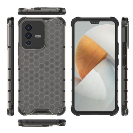 Противоударный чехол Honeycomb на Vivo S12 / V23 5G - черный