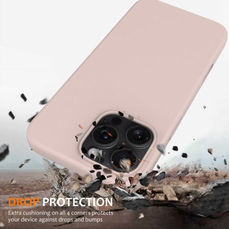 Силиконовый чехол Shockproof Silicone Magsafe для  iPhone 16 Pro Max - розовый