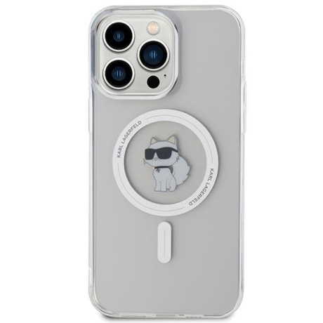 Оригинальный чехол Karl Lagerfeld IML Choupette MagSafe для iPhone 15 Pro Max - transparent