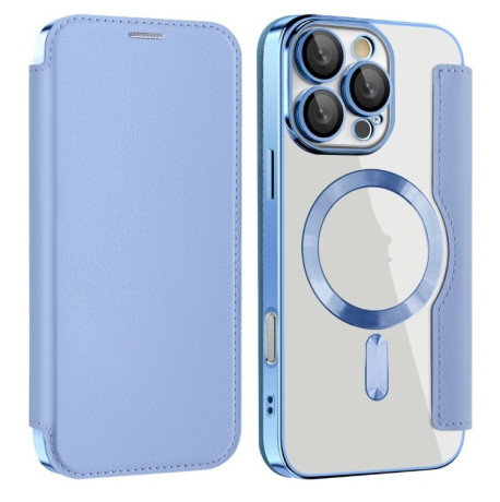 Чохол-книжка Shield MagSafe RFID Anti-theft Leather для iPhone 16 Pro - синій