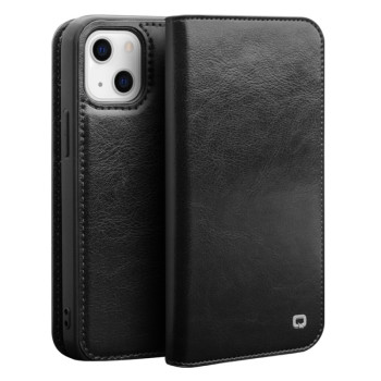 Шкіряний чохол-книжка QIALINO Classic Case для iPhone 14 Plus - чорний
