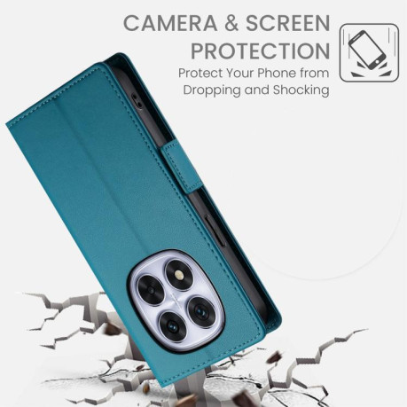 Чохол-книжка Side Buckle Magnetic Frosted Leather для Xiaomi Redmi Note 14 4G 164.84mm - синій