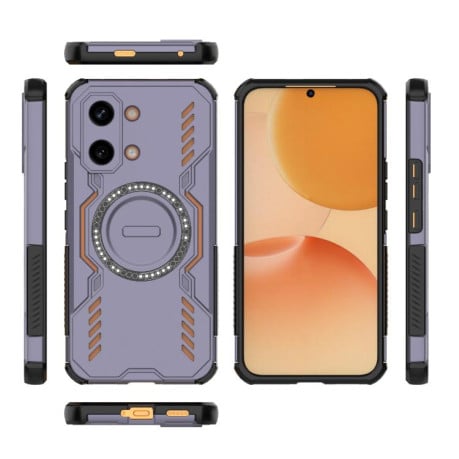 Противоударный чехол Butterfly Armor с MagSafe на Xiaomi Redmi Turbo 5 Max / Poco X8 Pro Max — фиолетовый