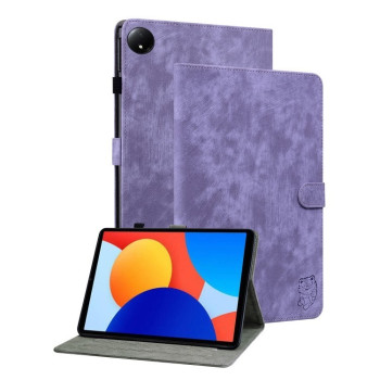 Чохол-книжка Embossed Tiger Pattern Leather для Xiaomi Redmi Pad SE 8.7 - фіолетовий