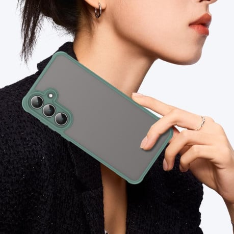 Чехол Fan Dun Series гибрид с Magsafe на Samsung Galaxy S25 FE 5G - зеленый