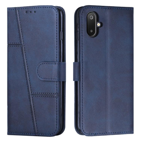 Чехол-книжка Stitching Calf Texture для Samsung Galaxy M06 5G - синий