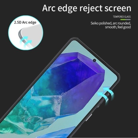 Защитное стекло PINWUYO 9H 3D Full Screen на  Samsung Galaxy M55 - черное