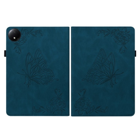 Чохол-книжка Butterfly Flower Embossed Leather на Xiaomi Redmi Pad SE 8.7 - синій